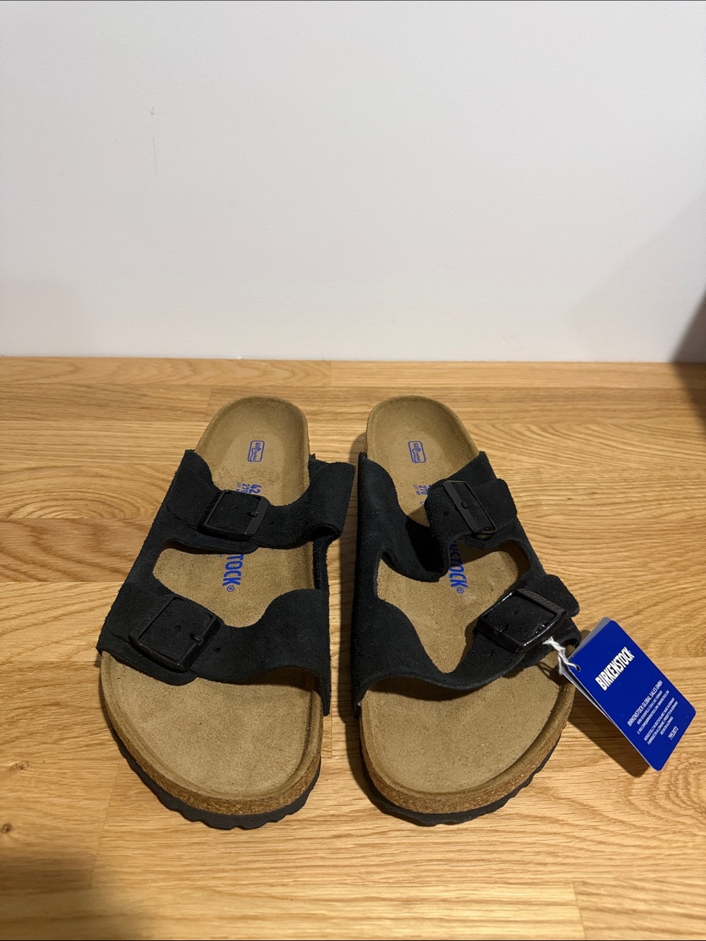 Birkenstock Arizona Black suede brand new size 9 Two-Strap - Picture 3 of 6